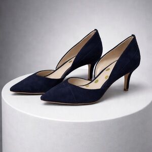 Boden Navy Blue Women's Suede Heels, never worn, size 39